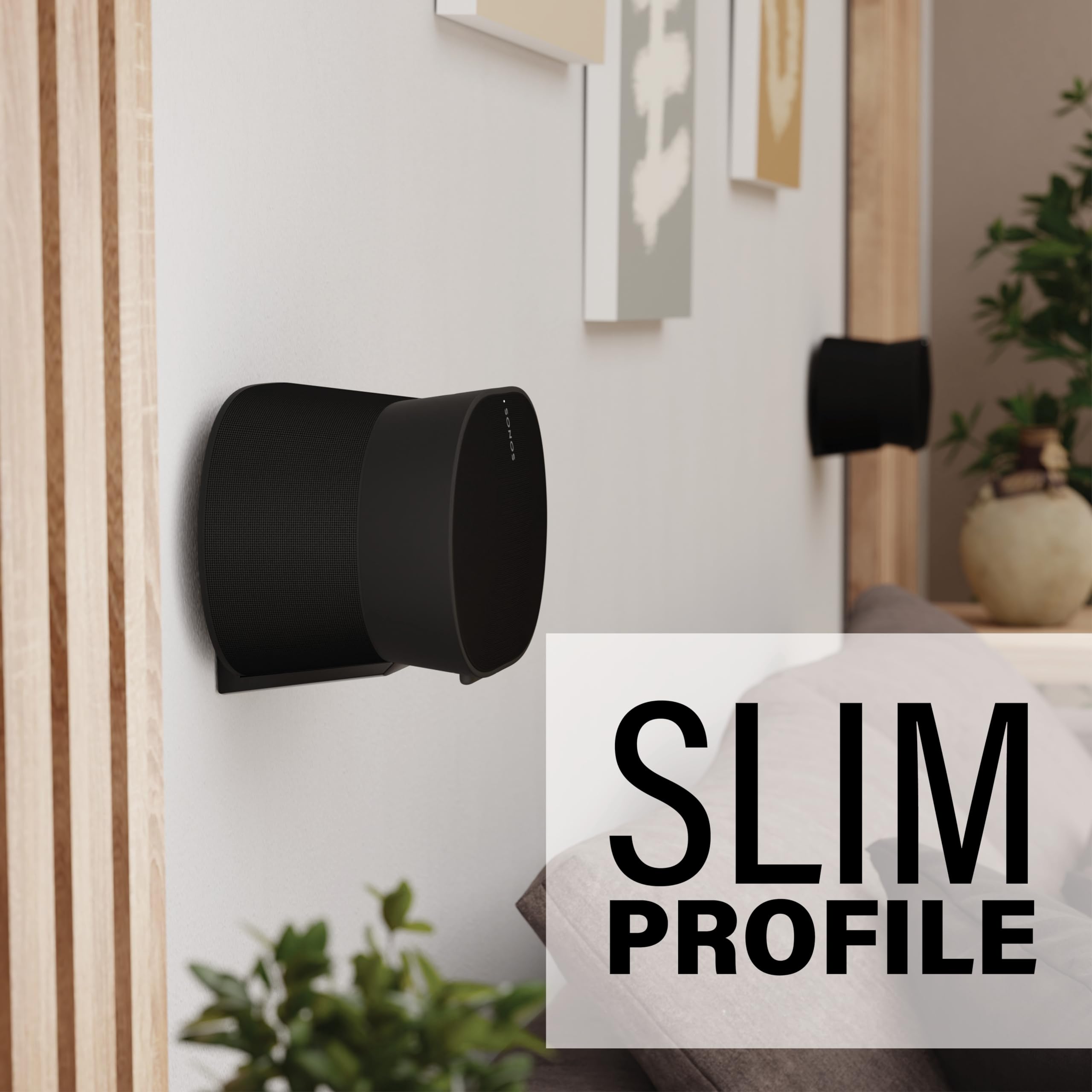 Sanus Fixed Speaker Wall Mount for Sonos Era 300™ - Low Profile Speaker Mount with Easy 3-Step Install & Included Hardware - Single, Black Mount - Image 3