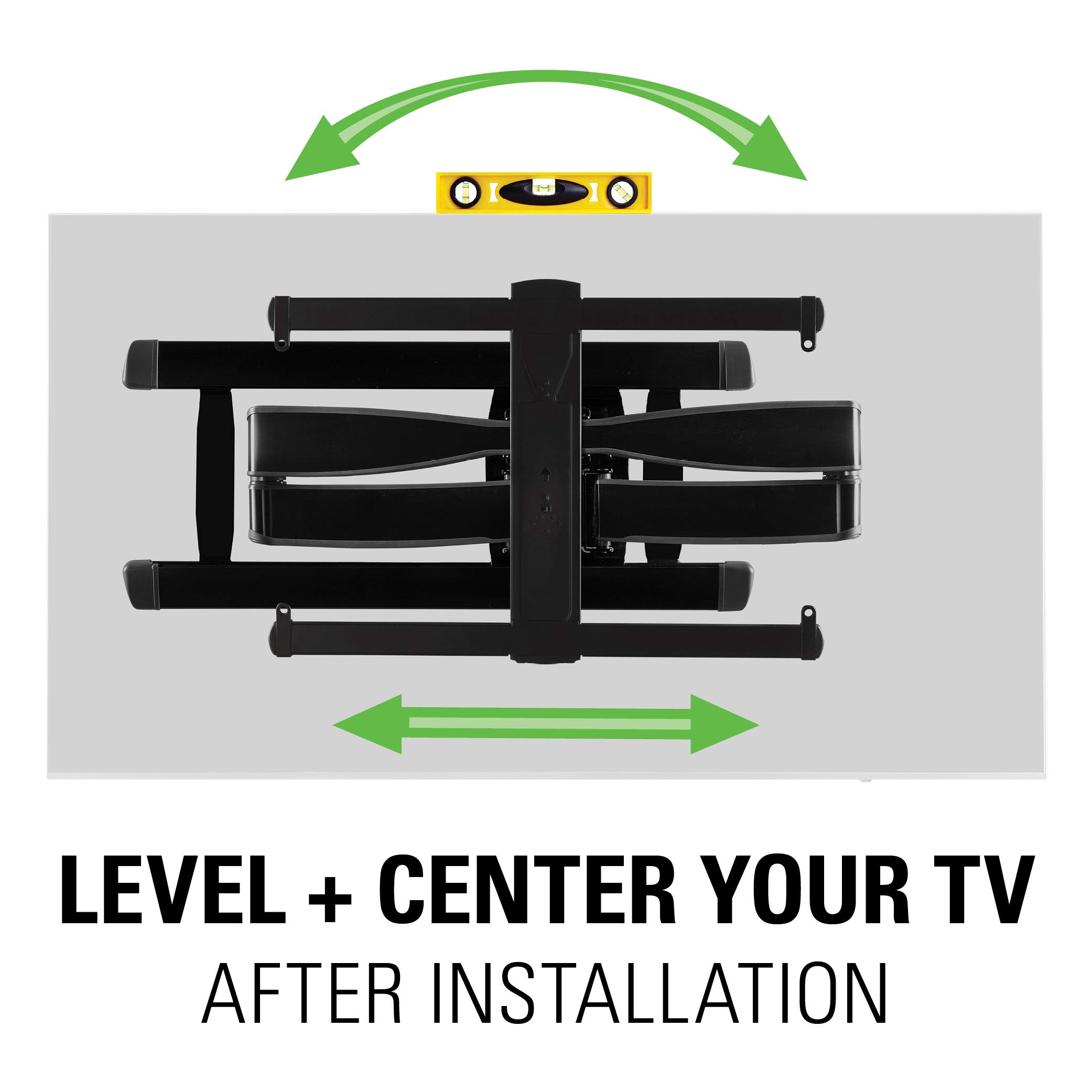SANUS Premium Full Motion TV Wall Mount for TVs Up to 90" with in-Wall Power Cable Management Kit - Image 4