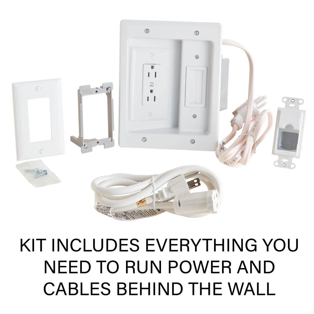 SANUS Premium Full Motion TV Mount & in Wall TV Power & Cable Management Kit - Image 8
