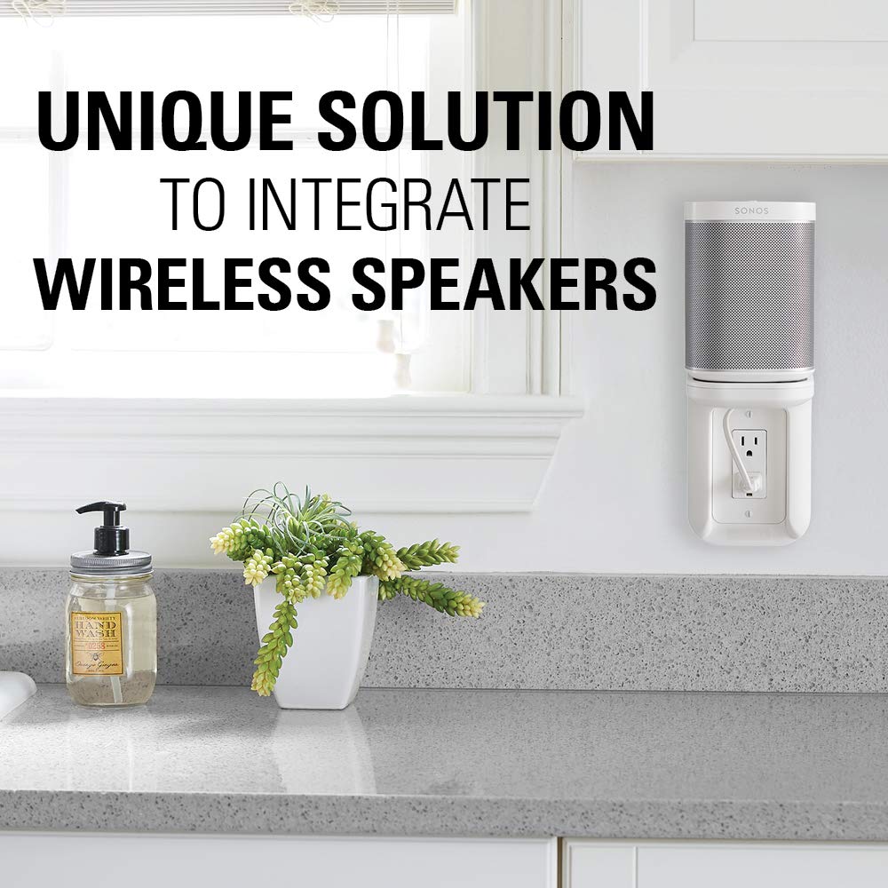 Sanus Outlet Shelf Speaker Mount - Heavy Duty Shelf Holds Devices up to 10 lbs - DIY Install Works with Both Standard & Decora Outlets - Perfect for Sonos & Other Smart Speakers - Image 6
