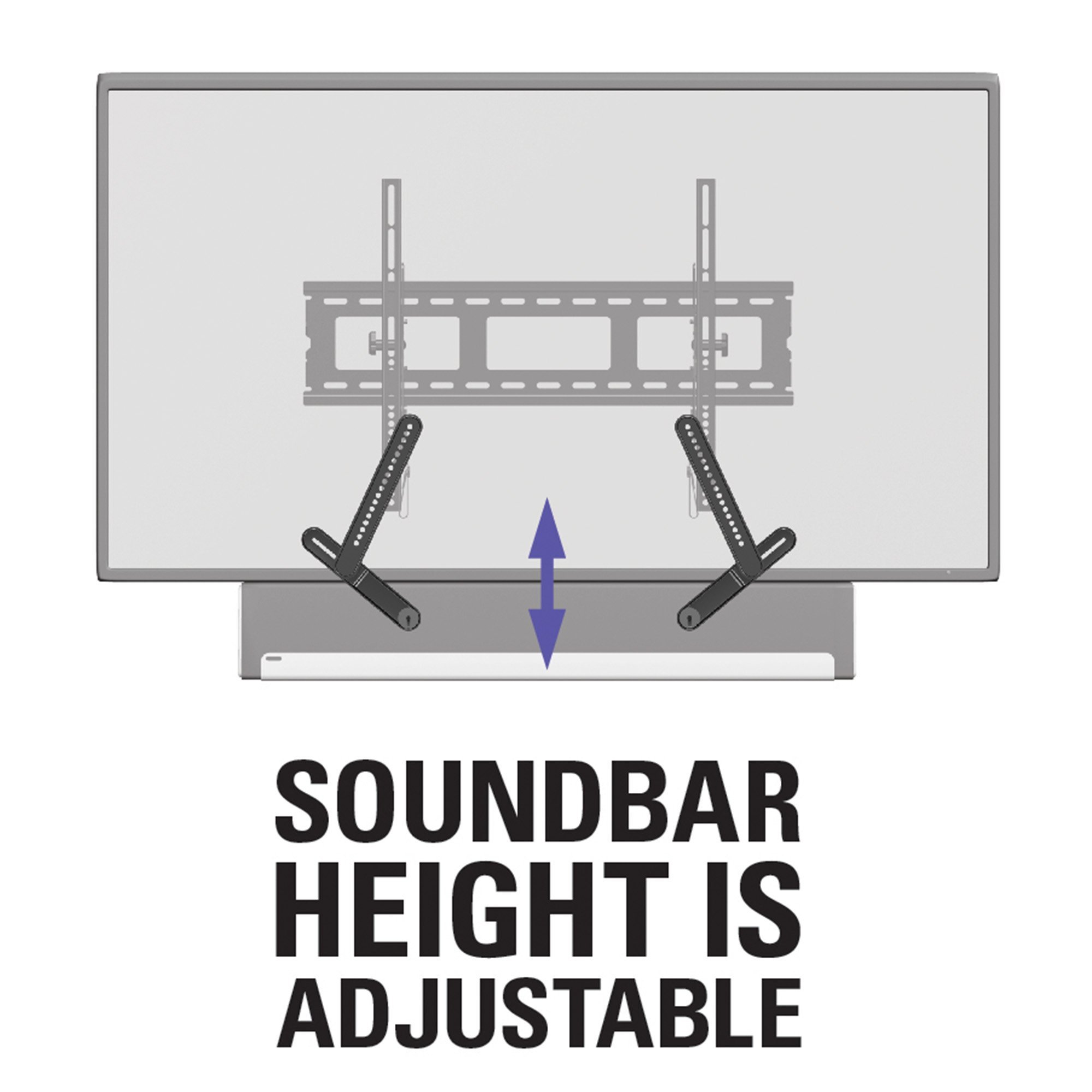 Sanus Soundbar Mount for Most Soundbars up to 15 lbs - Features Simple Install and Tool-Free Adjustments - Compatible with Most TVs and Mounts - SOA-SBM1 - Image 6