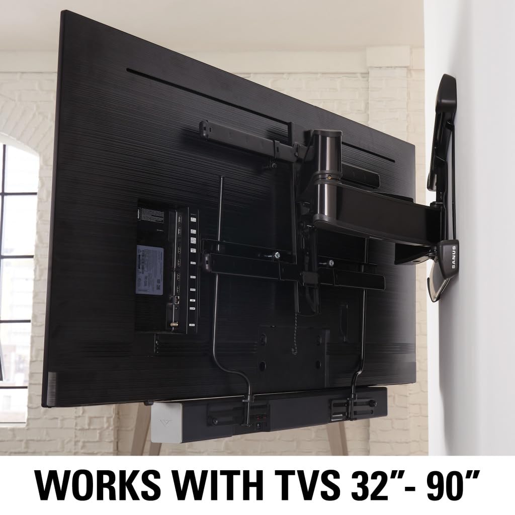 Sanus Soundbar Mount For TV Mount Bracket - Height & Depth Adjust, Moves In-Sync With TV, Supports Sound Bars Up To 20 lbs - SASB1-B1 - Image 7