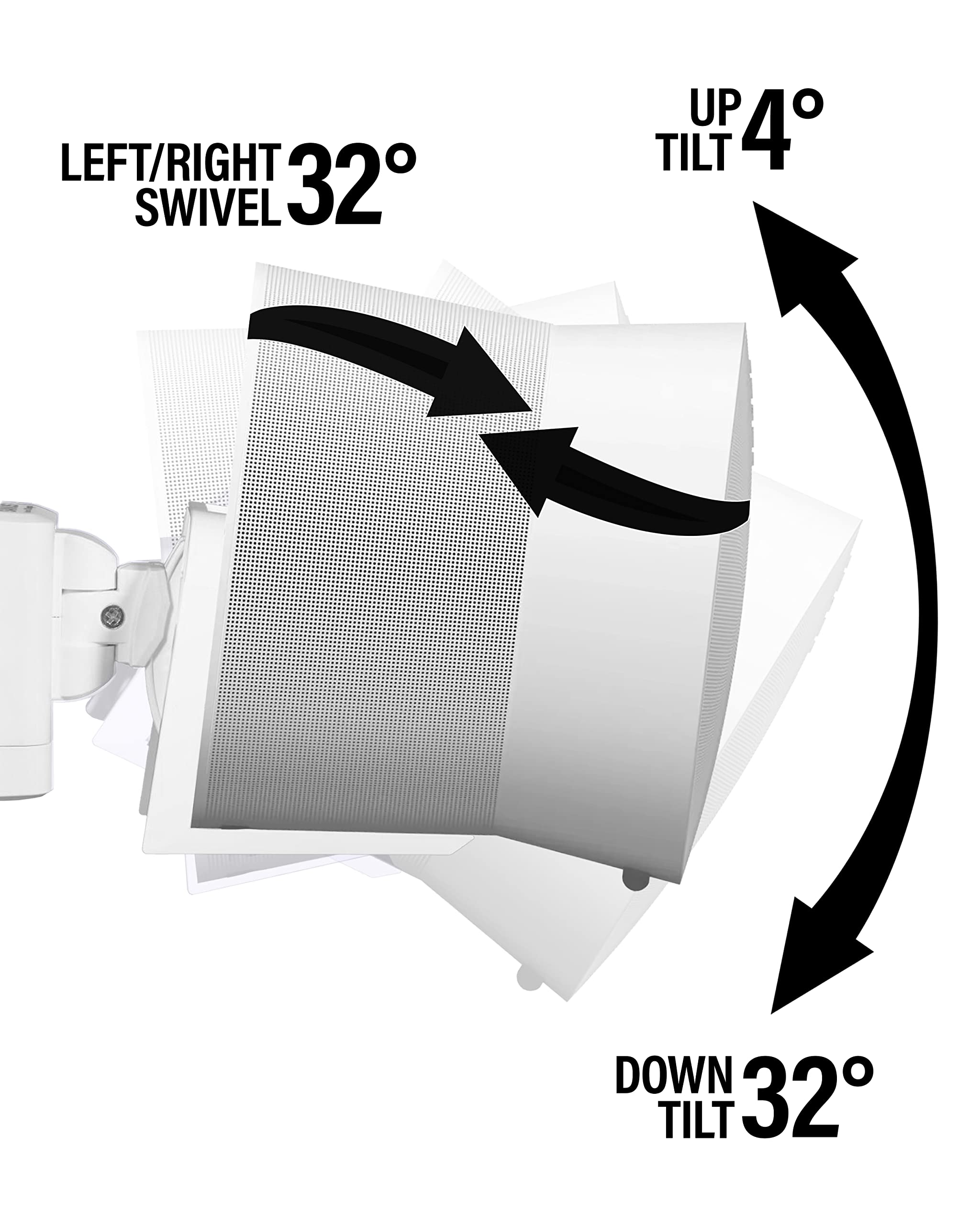 Sanus Speaker Wall Mount for Sonos Era 300™ - Swivel & Tilt Speaker Mount with Easy 15-Minute Install - Single, White - Image 3