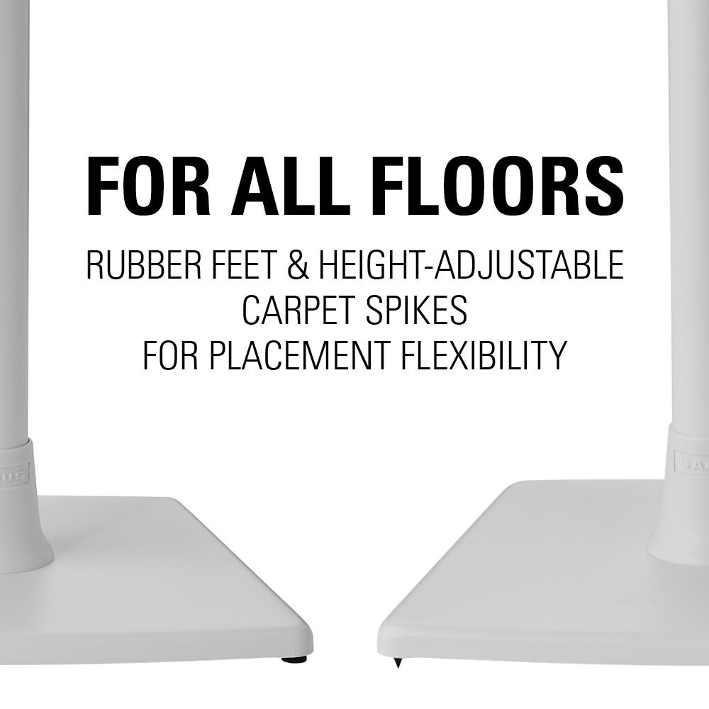Sanus Wireless Sonos Speaker Stand for Sonos One, Play:1, & Play:3 - Audio-Enhancing Design with Built-in Cable Management - Single Stand (White) - WSS21-W1 - Image 6