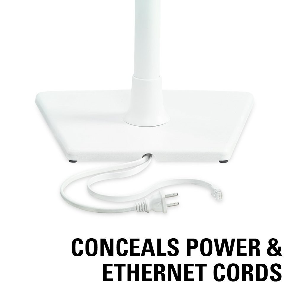 Sanus Wireless Sonos Speaker Stand for Sonos One, Play:1, & Play:3 - Audio-Enhancing Design with Built-in Cable Management - Single Stand (White) - WSS21-W1 - Image 9