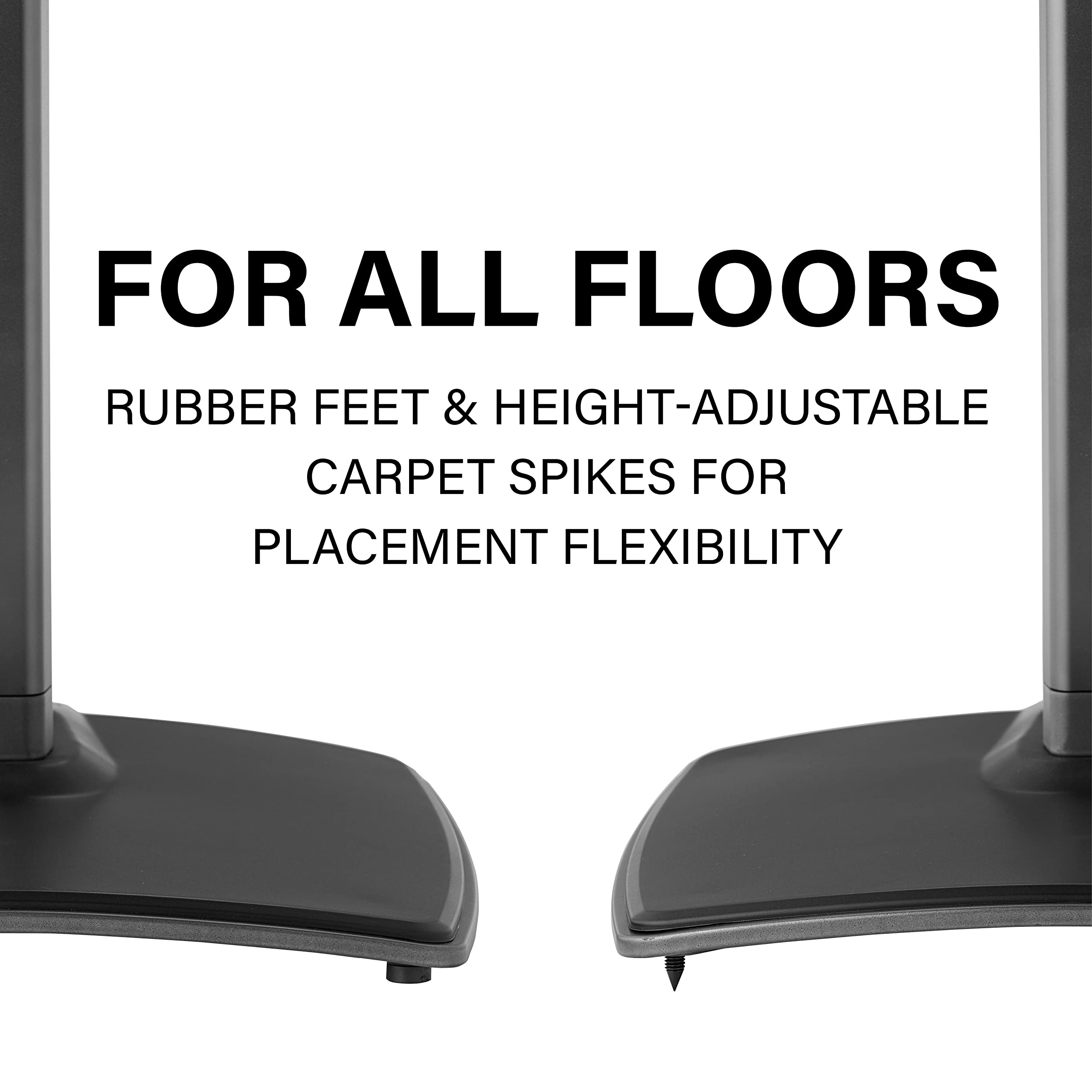 Sanus Wireless Speaker Stand for Sonos Five and Sonos Play:5 - Audio Enhancing Design for Vertical & Horizontal Audio with Built-in Cable Management & Premium Alloy Materials - OSS52 (Black) - Image 4